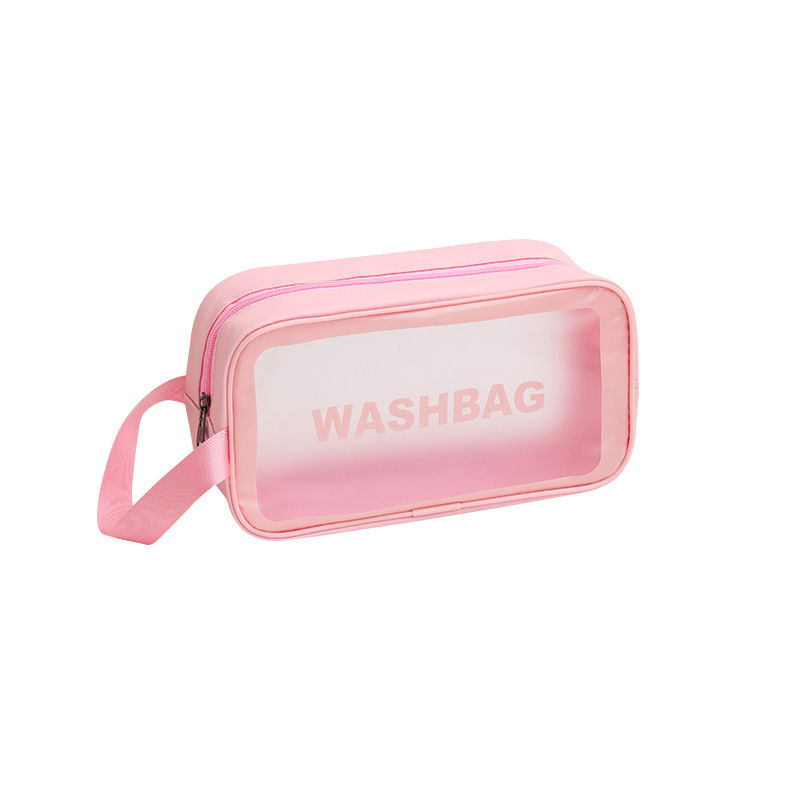 Thumbnail: Large Capacity Dust Proof Make Up Storage Handbags PVC Fashion Transparent Trave