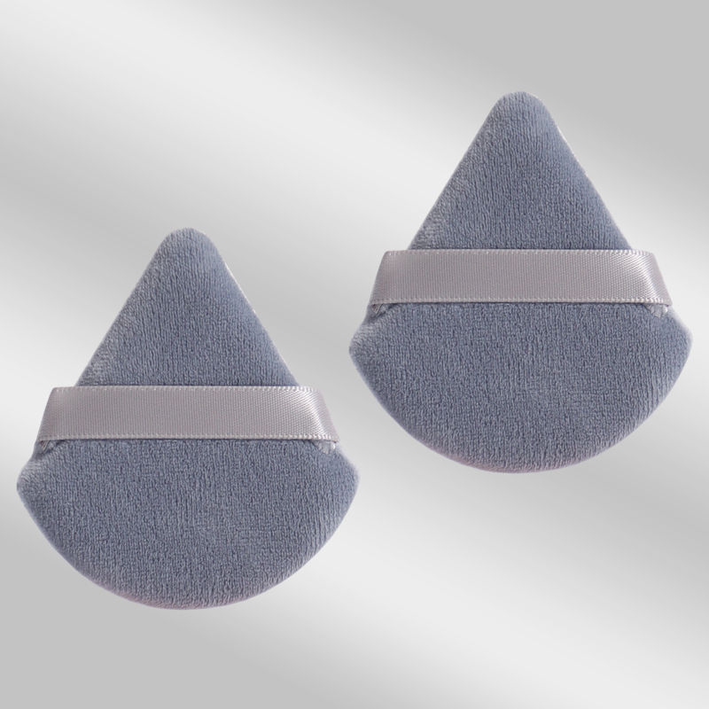 Thumbnail: 2 件 Triangle Powder Puff Face Makeup Sponge Soft Velvet Cosmetic Puff Blender