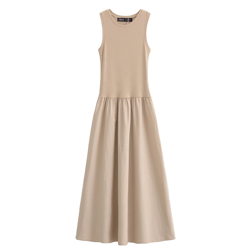 Thumbnail: HXAO Women's Black Long Dresses 2025 Spring Sleeveless Elegant Dresses Fashion C