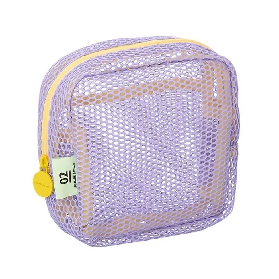 Thumbnail: Fashion Dopamine Color Storage Bag Large Capacity Candy Color Mesh Cosmetic Bag
