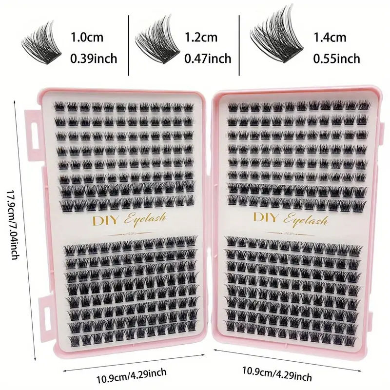 Thumbnail: Eyelash Extension Kit - Individual Eyelashes Set, D-Curl, Multiple Lengths, Odor