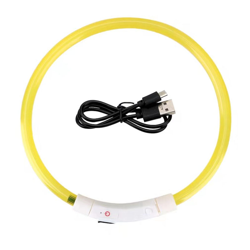 Thumbnail: Led Usb Dog Collar Pet Dog Night Luminous Charge Collar Led Night Safety Flashin
