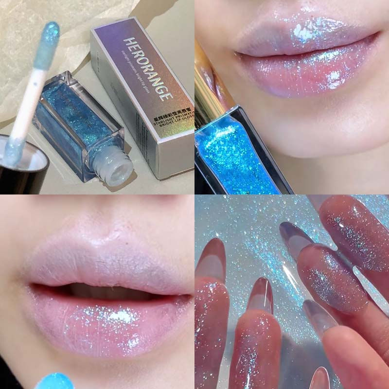 Miniatura: Gloss Labial Efeito Espelhado com Glitter, Textura Aquosa e Brilhante