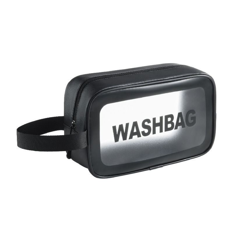 Thumbnail: Large Capacity Dust Proof Make Up Storage Handbags PVC Fashion Transparent Trave