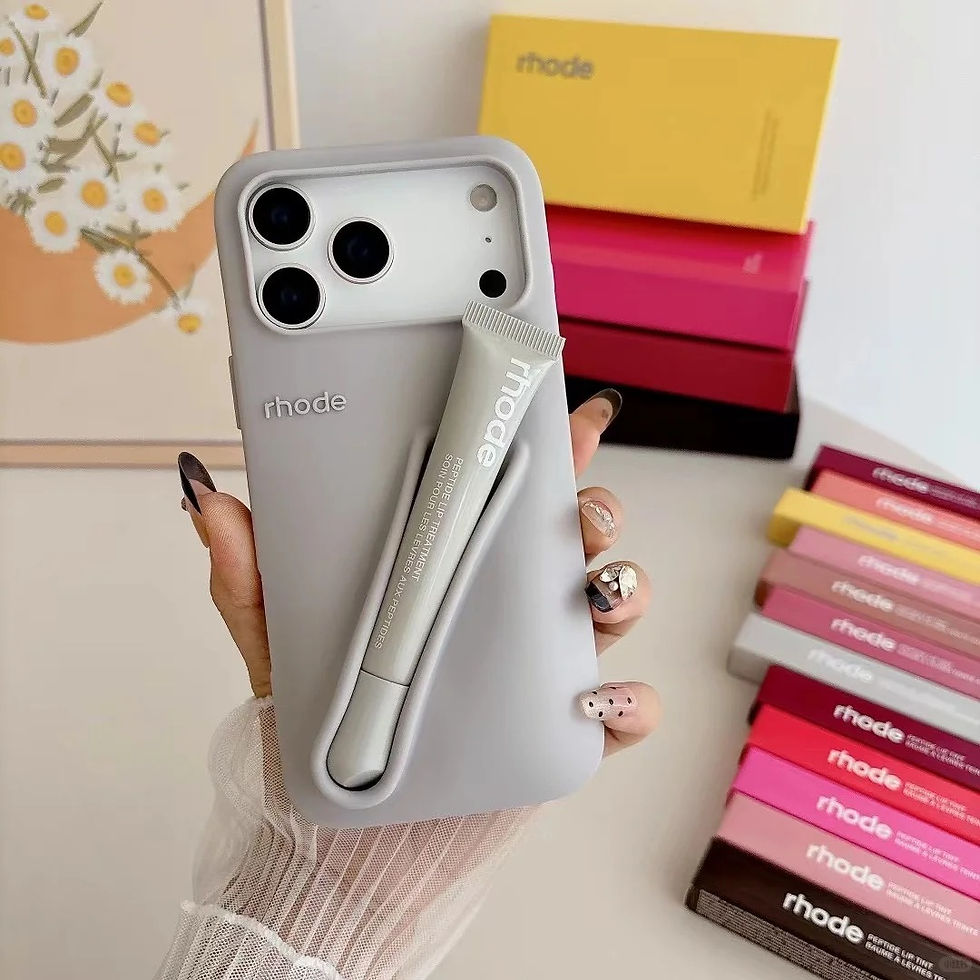 Miniatura: Capinha de Celular com Suporte para Gloss e Batom, Silicone Protetor