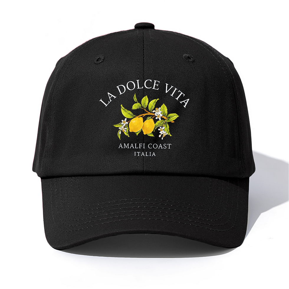 Thumbnail: 1pc LA DOLCE VITA Print  Baseball Cap for Adults,  Minimalist Retro Style Casual