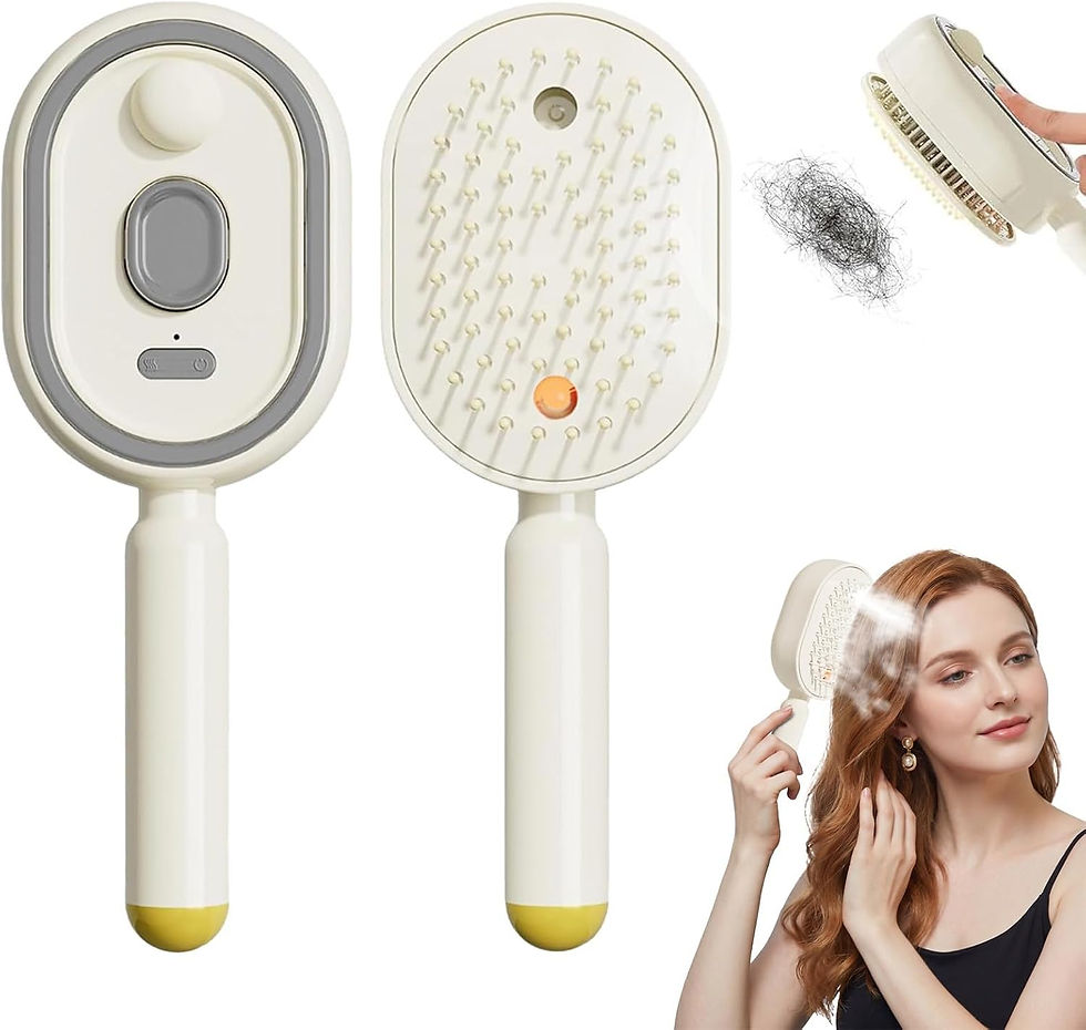 Miniatura: Escova Alisadora Elétrica a Vapor com Spray e Massageadora