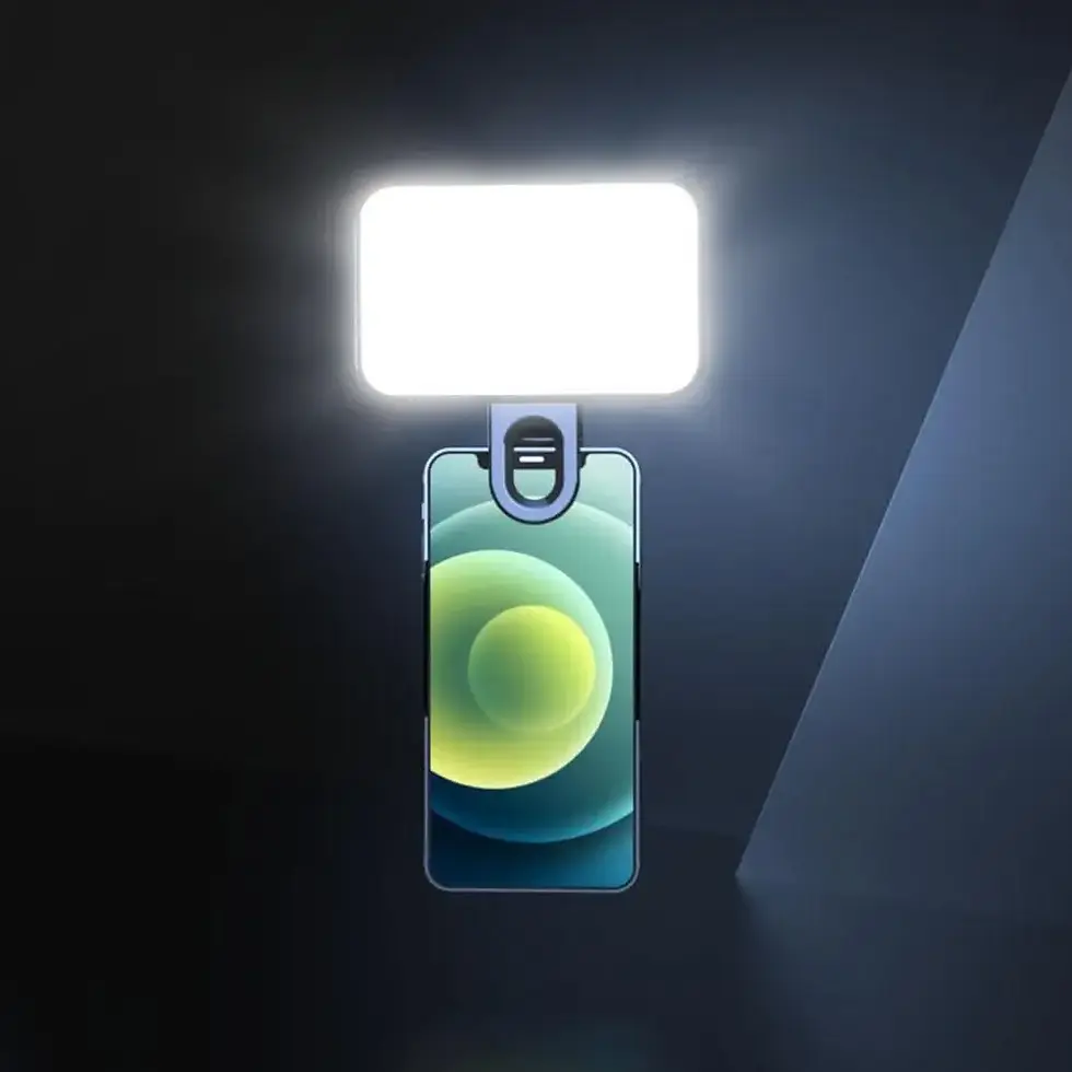 Thumbnail: Portable Mini Selfie Fill Light Rechargeable 3 Modes Adjustable Brightness Clip
