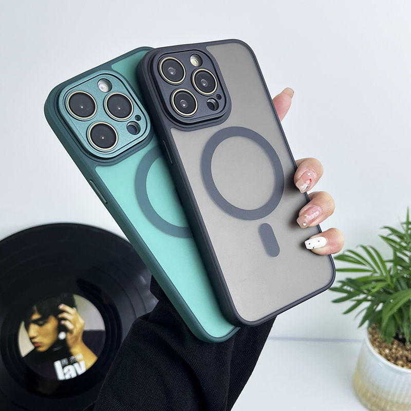 Thumbnail: Matte Magnetic Clear Ultra Thin Slim Phone Case for Iphone 11 12 13 14 15 Pro Ma