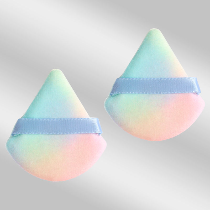 Thumbnail: 2 件 Triangle Powder Puff Face Makeup Sponge Soft Velvet Cosmetic Puff Blender