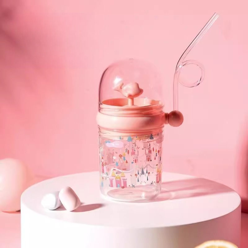 Miniatura: Garrafa Infantil com Estampas de Baleia, Golfinho e Peixinho, Antiqueda