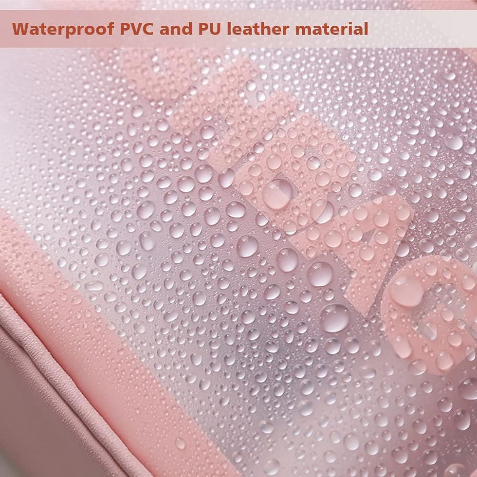 Thumbnail: Large Capacity Dust Proof Make Up Storage Handbags PVC Fashion Transparent Trave