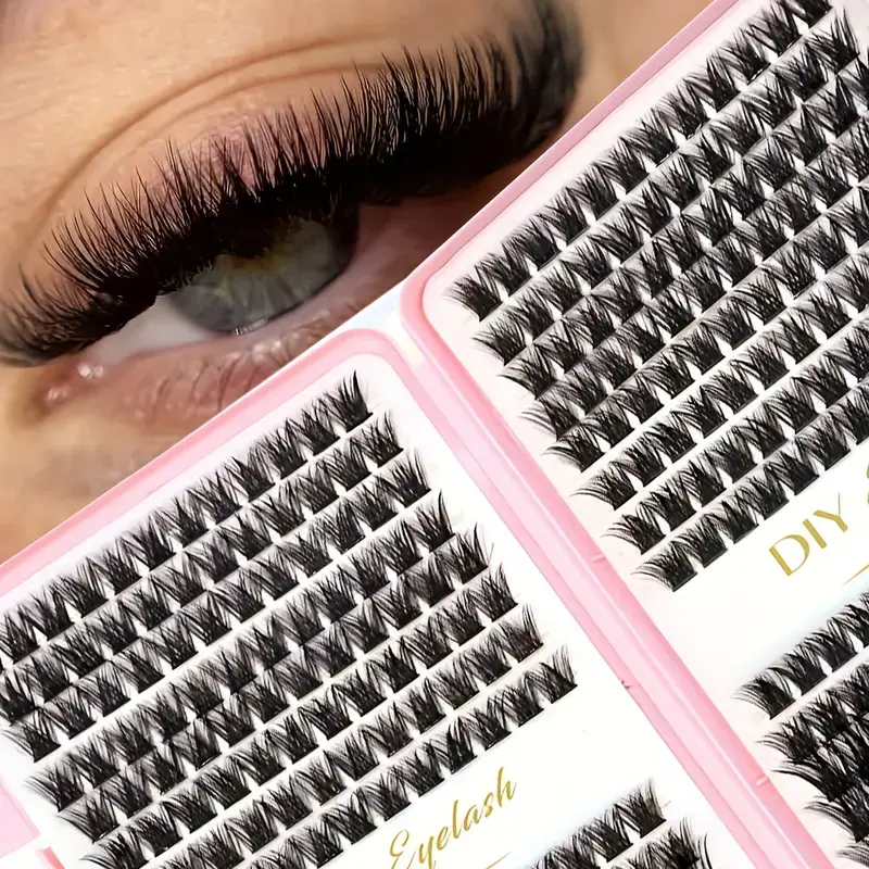 Thumbnail: Eyelash Extension Kit - Individual Eyelashes Set, D-Curl, Multiple Lengths, Odor
