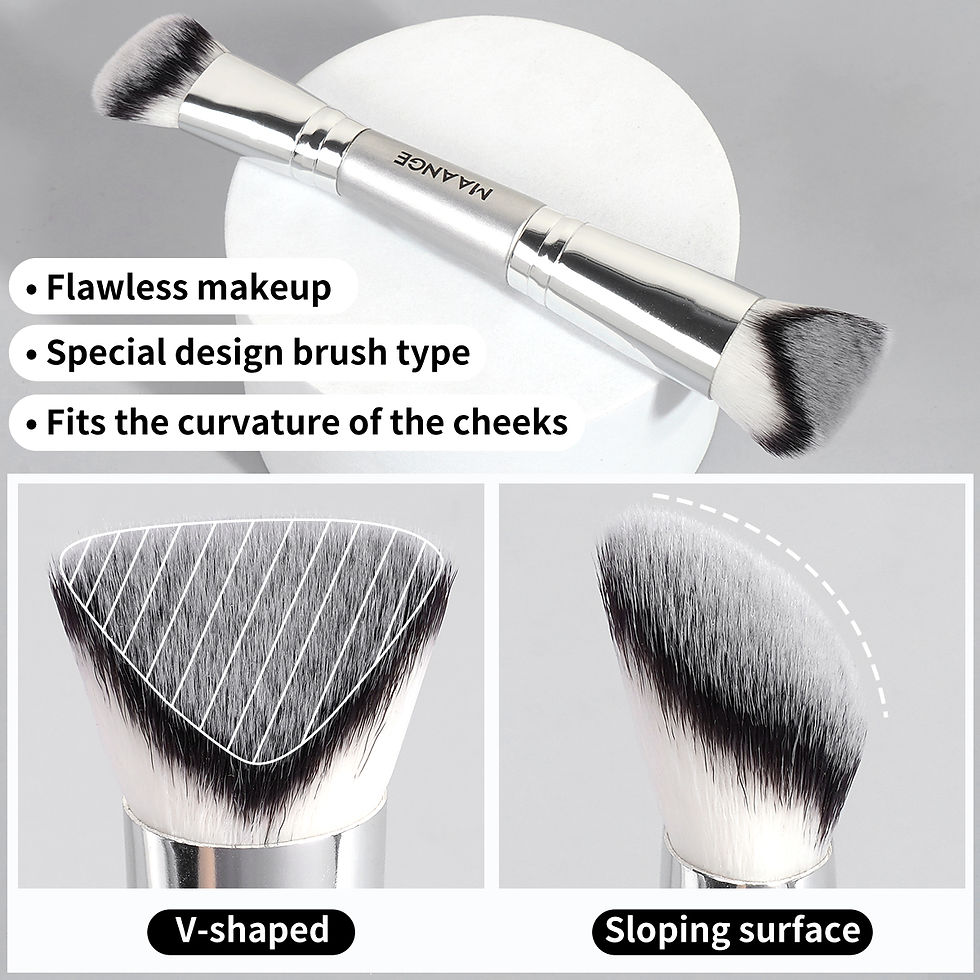 Thumbnail: MAANGE 4pcs Foundation Makeup Brushes with 2pcs Air Cushion Puffs Concealer Cont