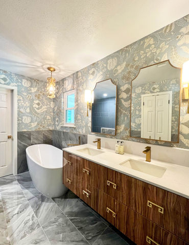 Hunters Creek | Primary Bath & Powder Room