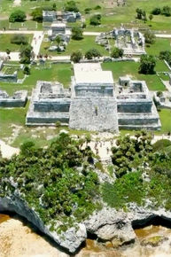 Tulum ruins sky view