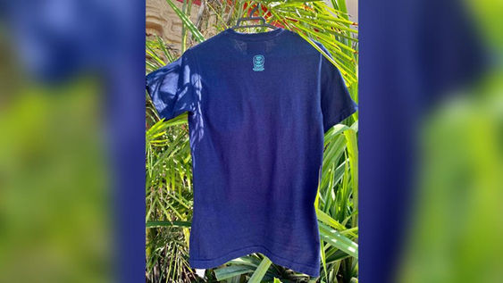 Playera azul MKT atras
