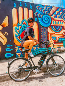 Tulum street art by e-bike