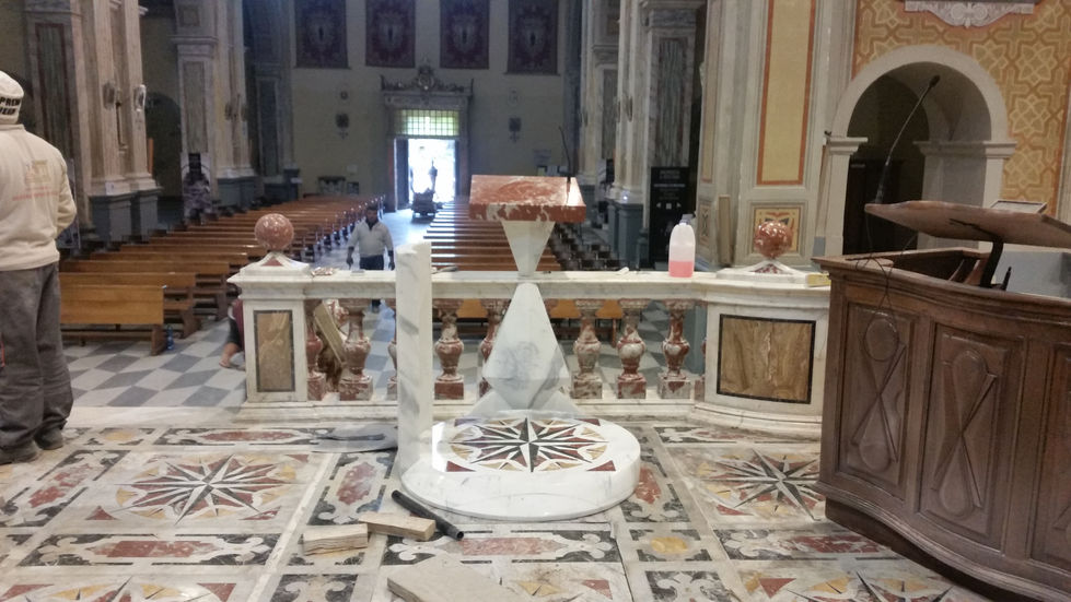 Cattedrale di Oristano - Adeguamento Liturgico - - Progetto e realizzazione Altare Ambone Particolare | Angelo Ziranu 059