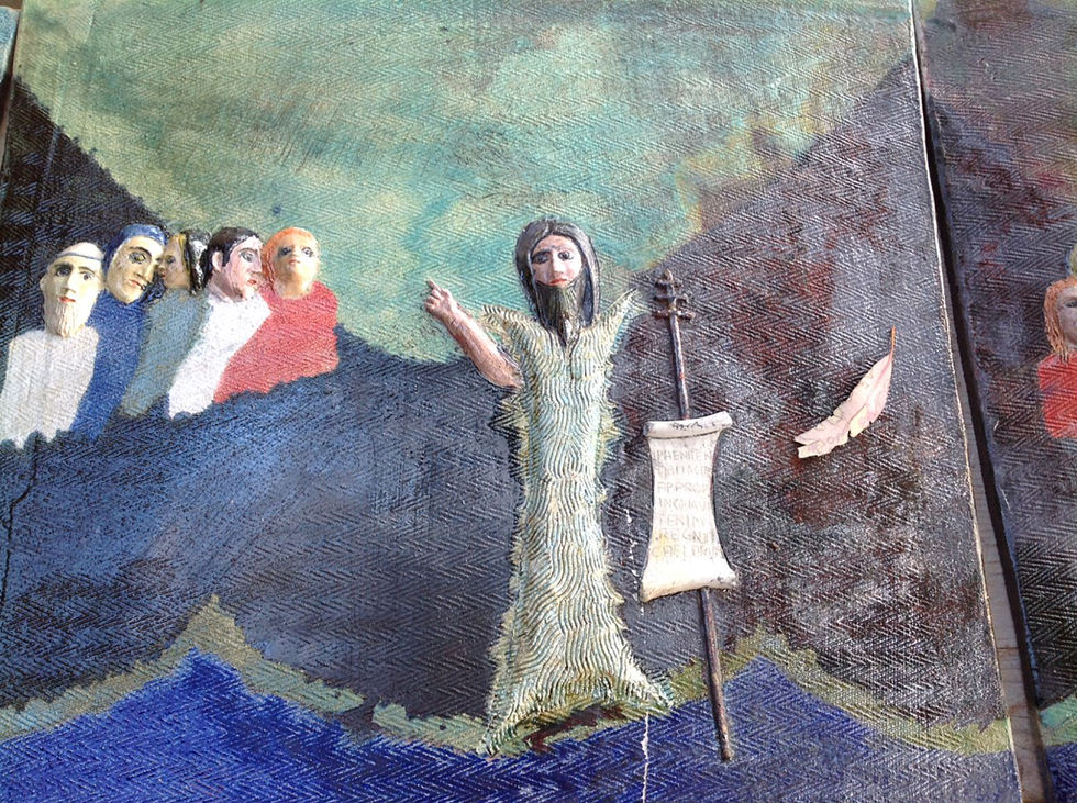 Fonte battesimale della chiesa di San Giuseppe di Nuoro Formelle in ceramica Raku 23