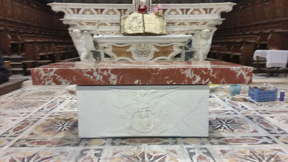 Cattedrale di Oristano - Adeguamento Liturgico - - Progetto e realizzazione Altare Paliotto | Angelo Ziranu 049