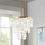 Thumbnail: 1-Light Shell Drape Elegant Chandelier with Gold Base