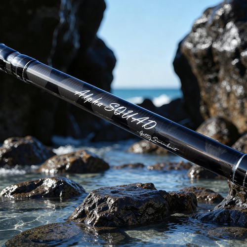 alpha fishing pole Mag Hitter Flip Punch Casting Rod Featuring a smooth ball ALPHA SQUAD JETTY SWIMBAIT ROD