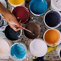 Painting Supplies Table