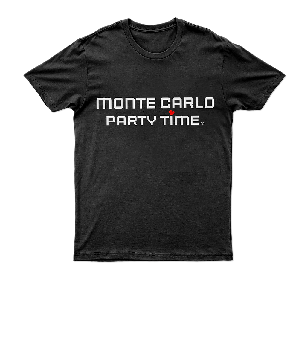 T shirt Monte Carlo Party Time Red Heart