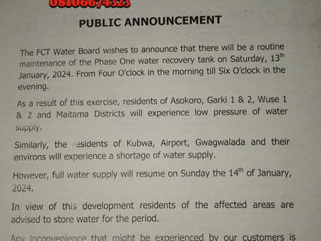 TO ABUJA RESIDENTS LIVING IN THESE FOLLOWING AREAS: ASOKORO, GARIKI 1&2, WUSE 1 & 2, MAITAMA DISTRICT, KUBWA, AIRPORT ROAD, GWAGWALADA.THIS IS FOR YOU.