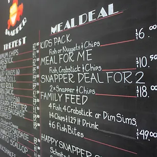 menu chalkboard