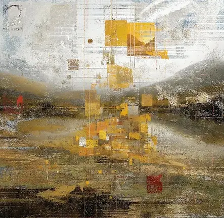 An AI Abstract Work by Helio Santos from Meta-scapes Colonna Contemporary Art in Wayne PA