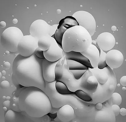 An AI Image of Sumo Wrestler by Peter Nitsch at Colonna Contemporary Art in Wayne PA