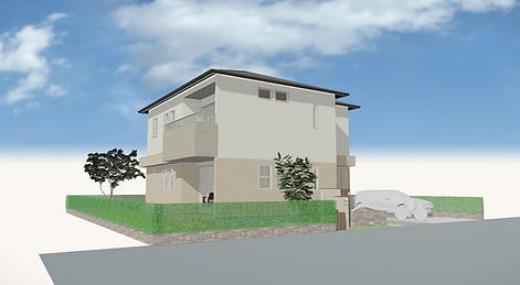 広くゆったりとしたリビングダイニングに吹き抜けがある4LDKの間取り