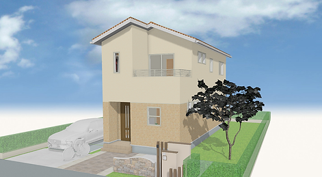 一階リビングの3LDKの間取り