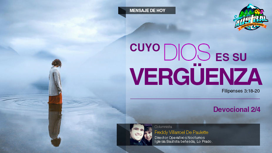 Cuyo Dios es su vergüenza