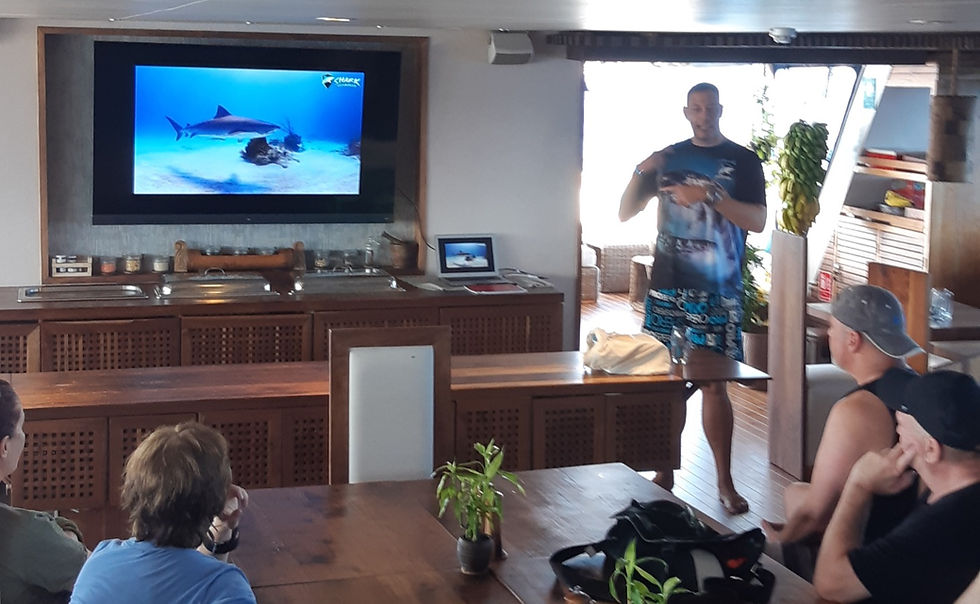 Presentation on boat