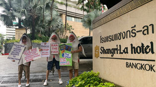 Shark Guardian Activists Protest at InfoFish Tuna Conference in Bangkok