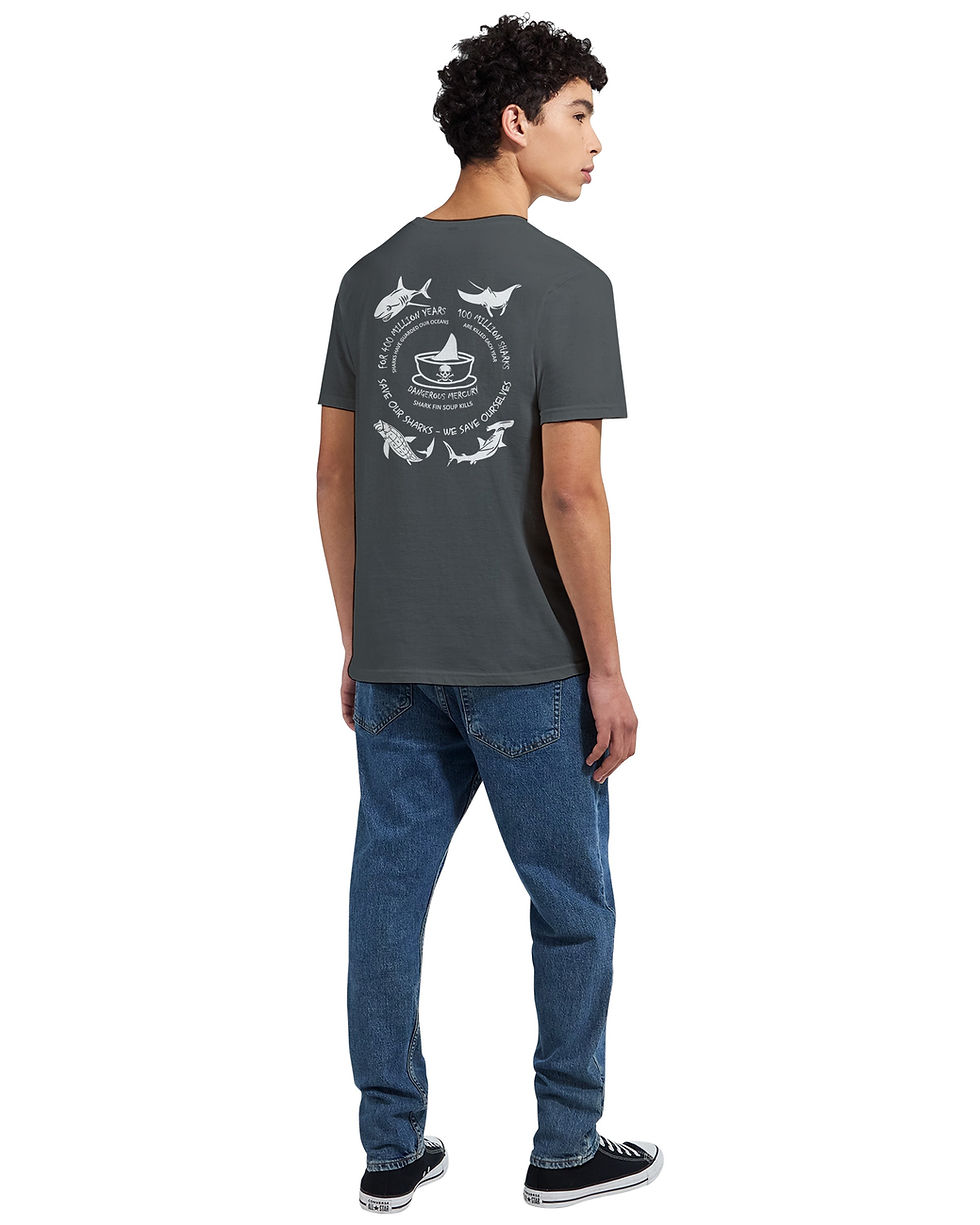 Thumbnail: Classic Shark Guardian T-Shirt – Unisex, Eco-Friendly, Shark Guardian Logo