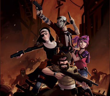 Comicfiguren mit Waffen