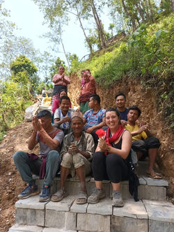 Gabri's last day of volunteer in trail making 