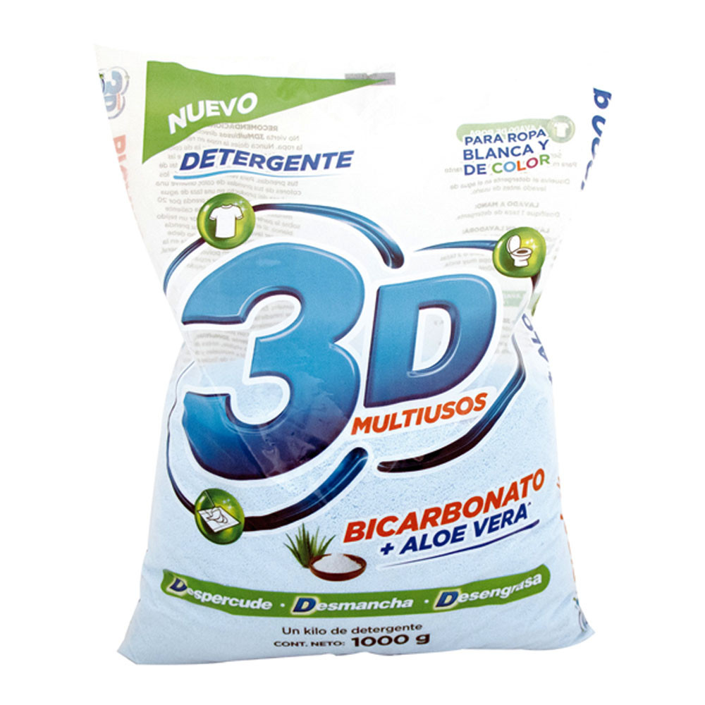 Detergente 3D Mult Bicarbonato x1000gr