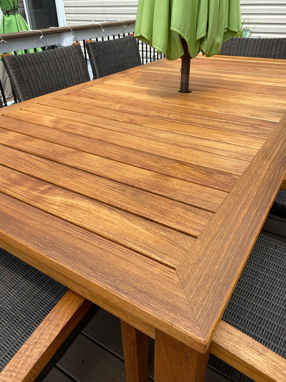 Kat's Teak Patio Set Restoration (After)