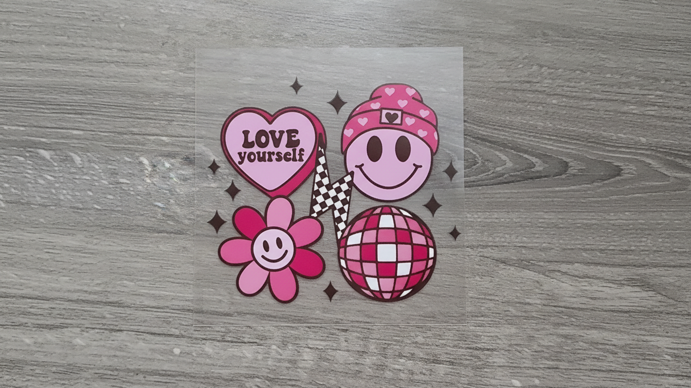 Retro Love Yourself UVDTF Decal