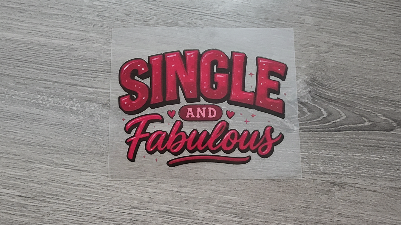 Single and Fabulous UVDTF Decal