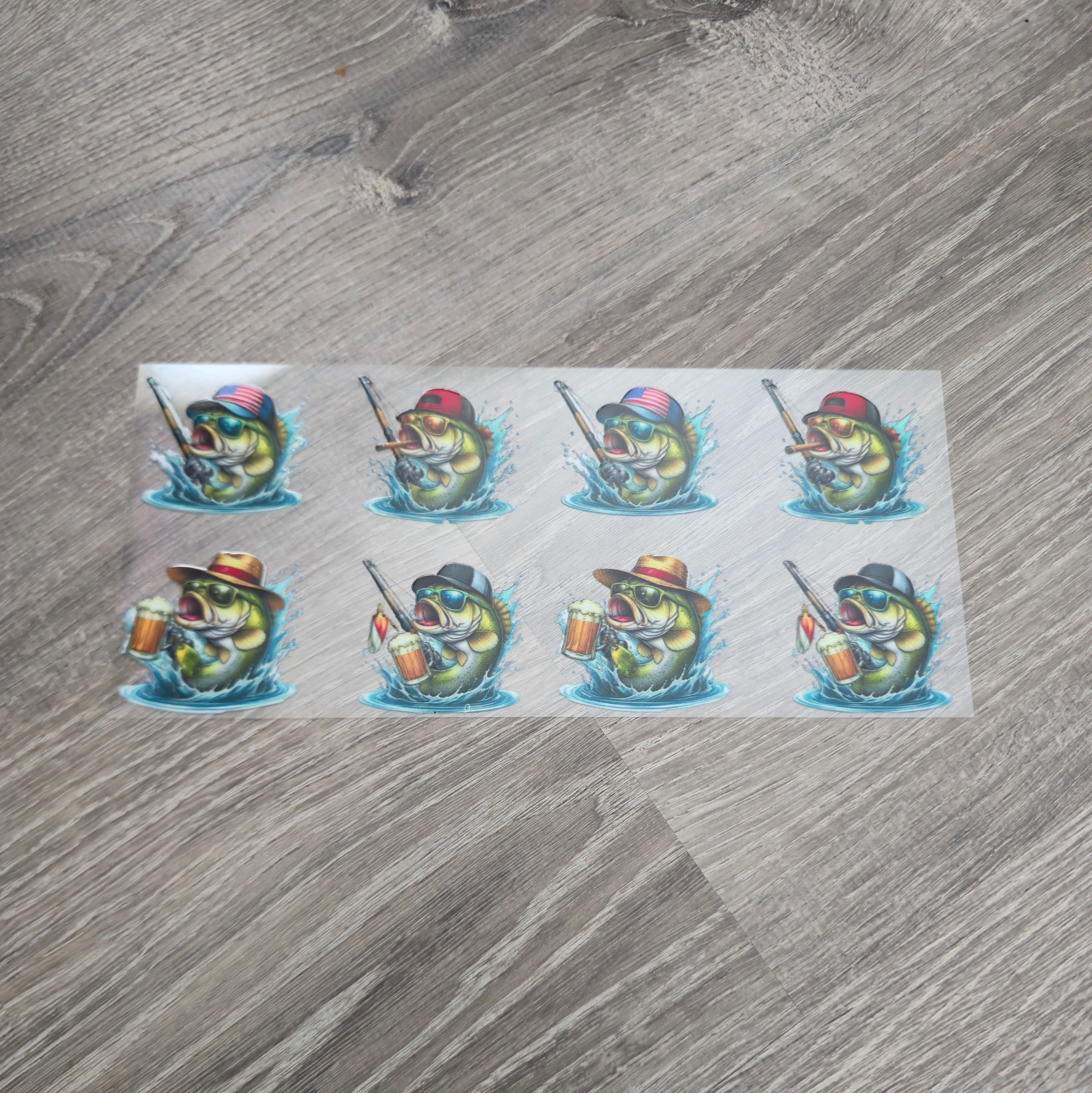 Cartoon Fish UVDTF Cup Wrap