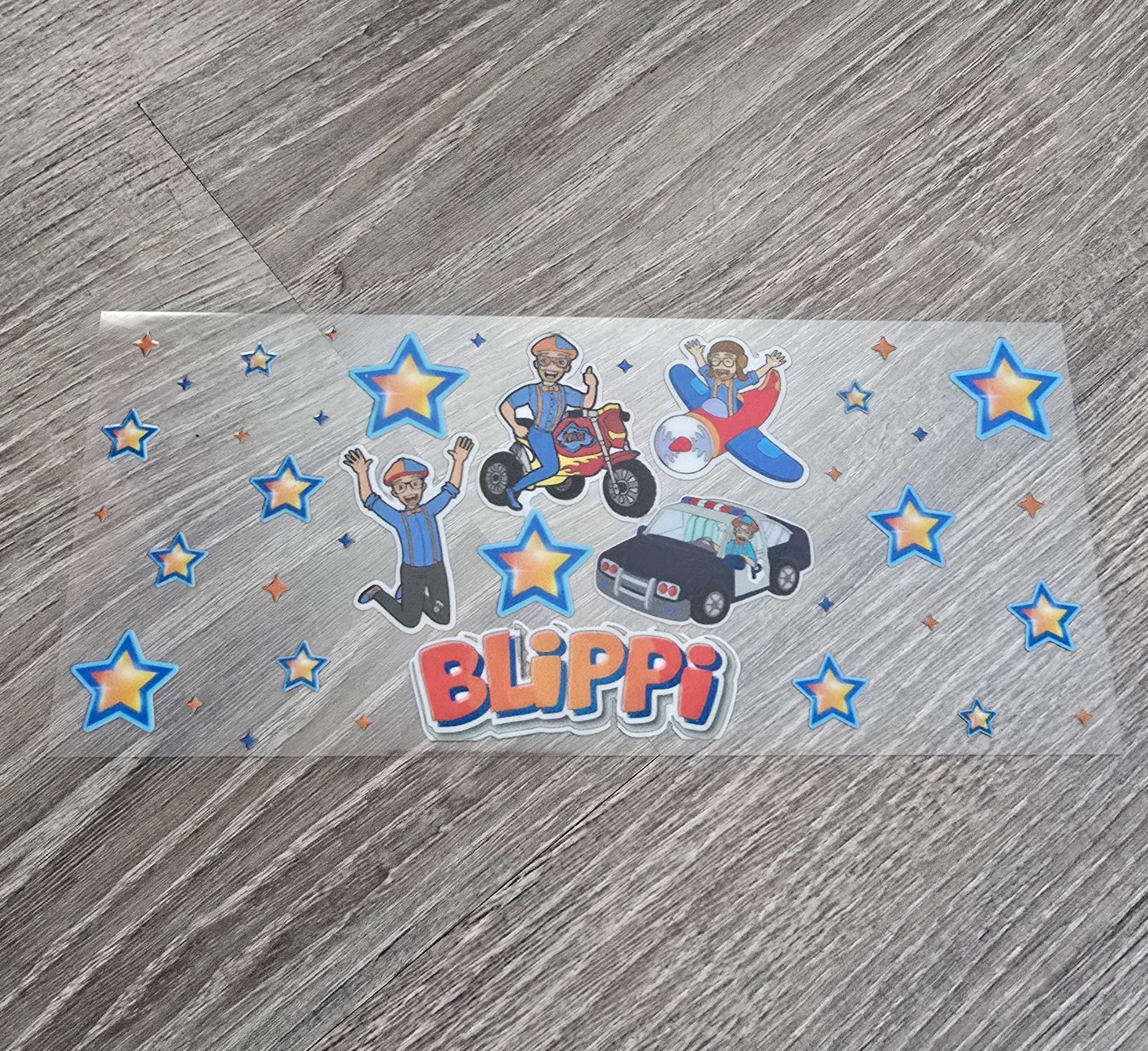 Blue and Orange Guy 4 UVDTF Cup Wrap