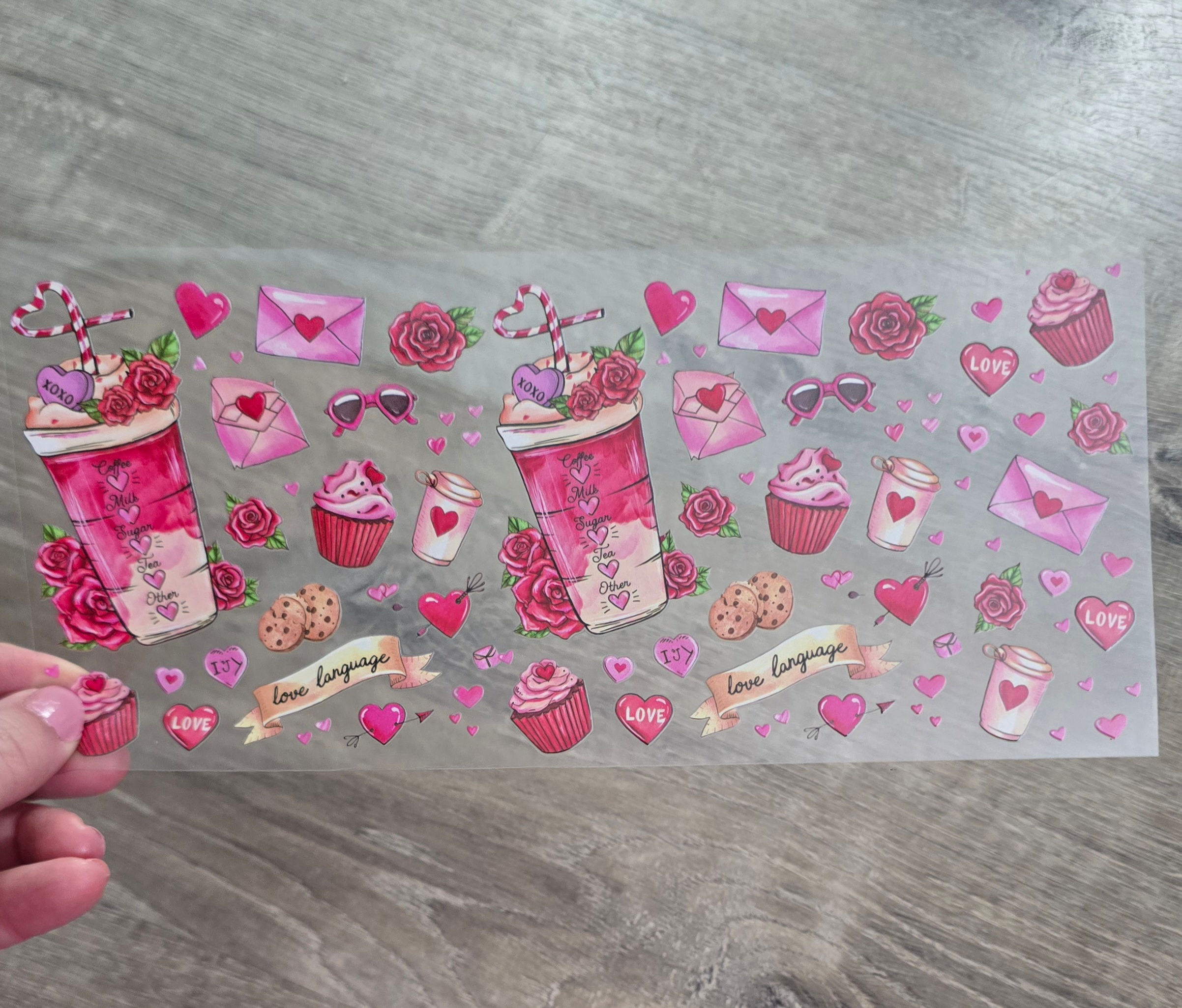Valentine Treats UVDTF Cup Wrap