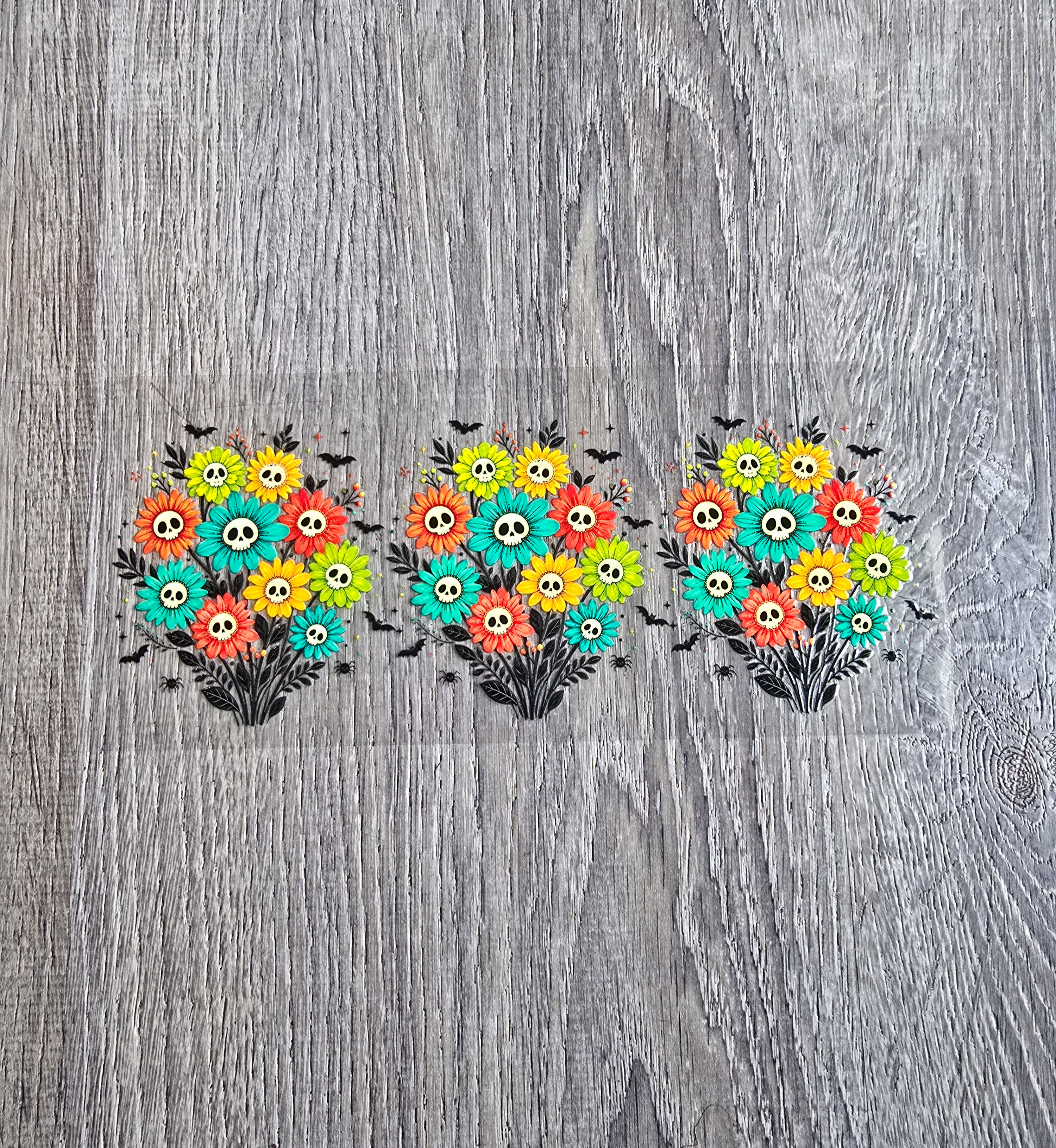 Spooky Flowers UVDTF Cup Wrap