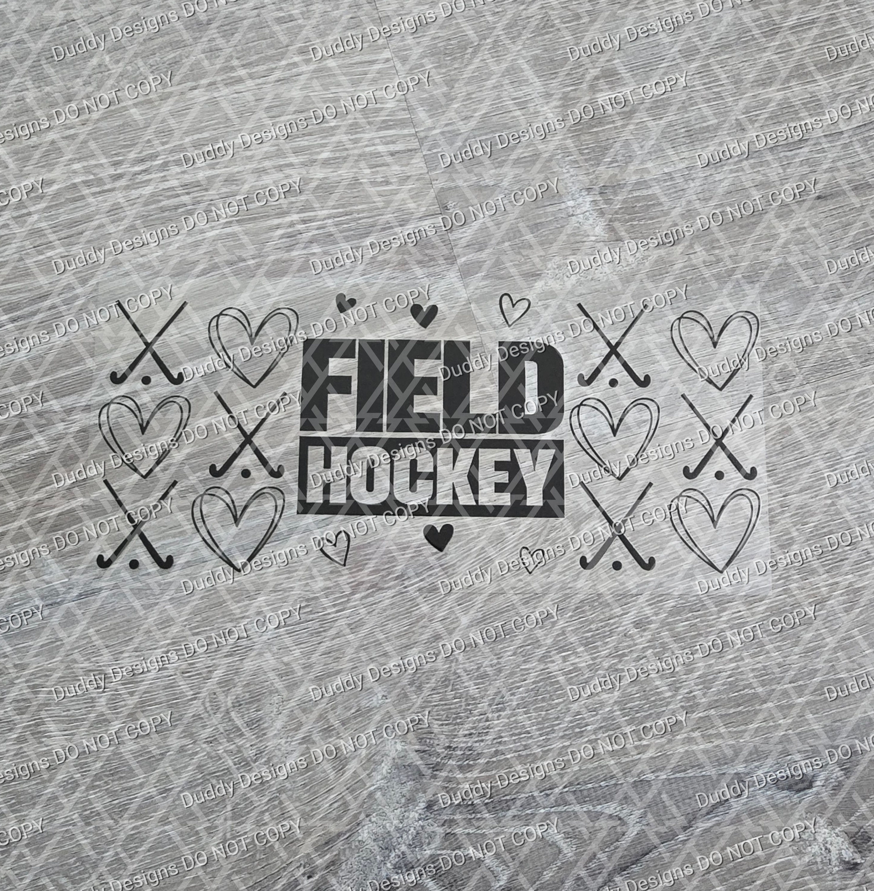 field hockey 1 UVDTF cup wrap